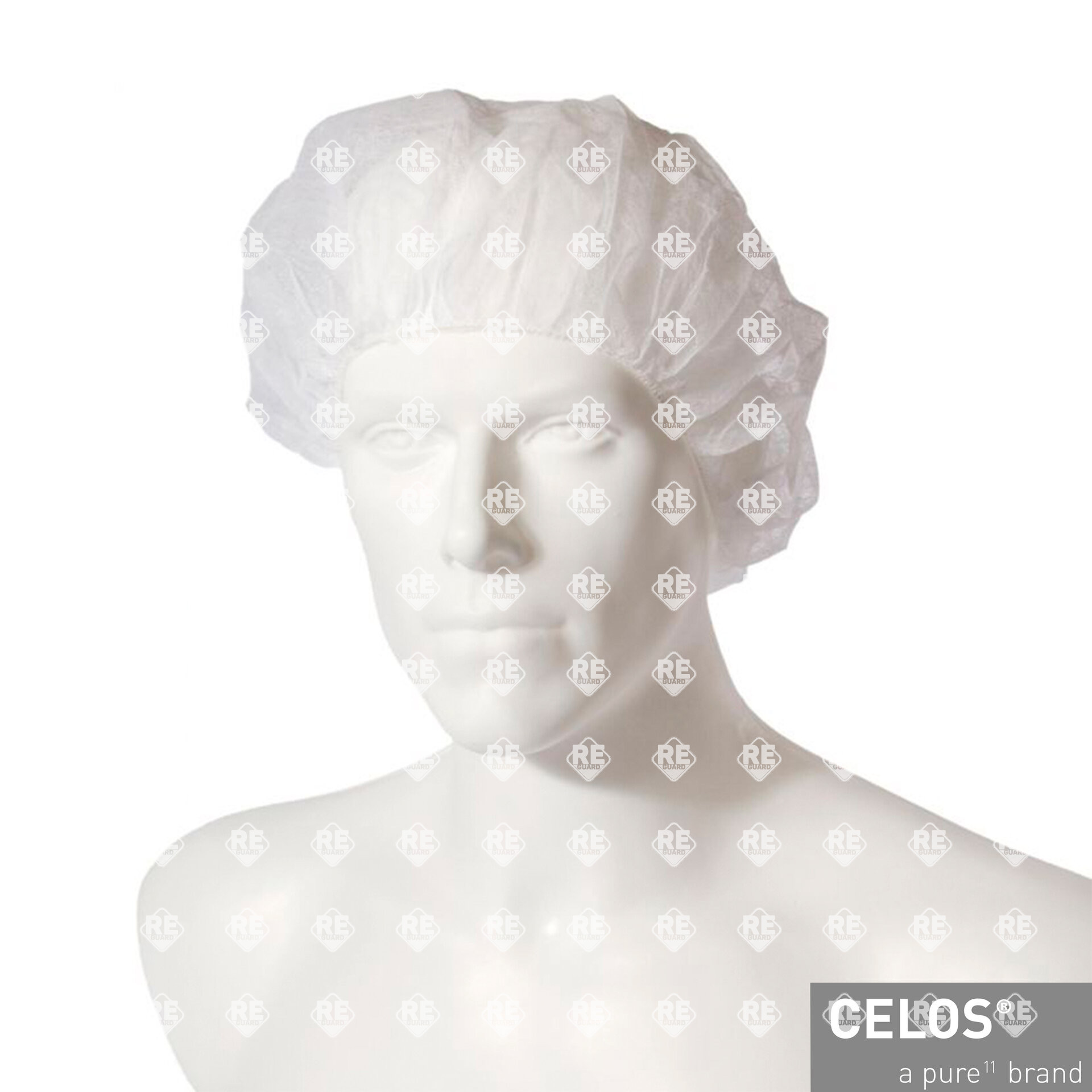 Baretthaube Celos PP 58cm weiß