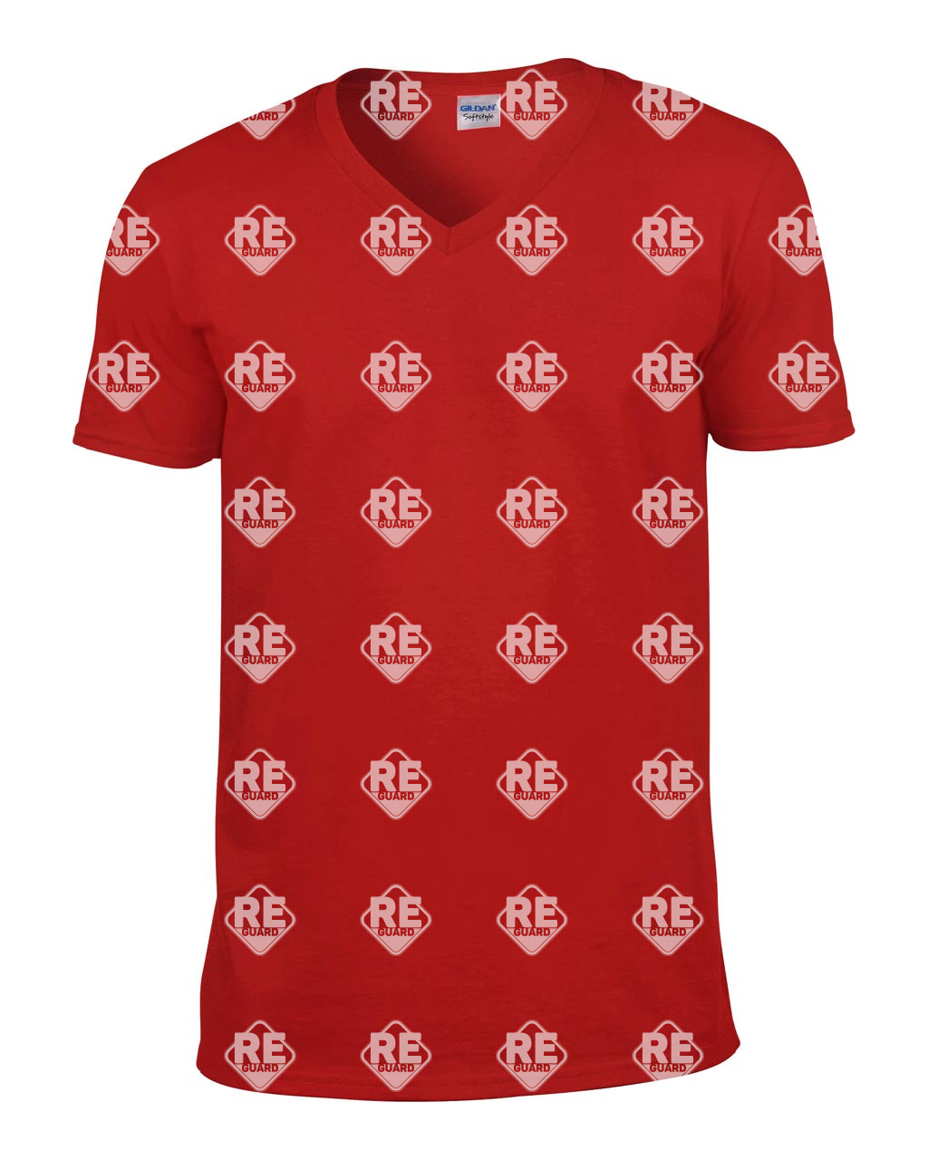 SOFTSTYLE® T-Shirt mit V-Ausschnitt für Erwachsene Black 2XL