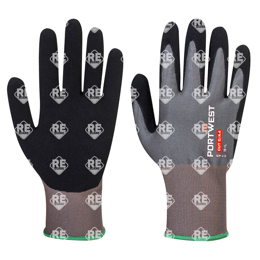CT Cut D18 Nitril Grau/Schwarz L