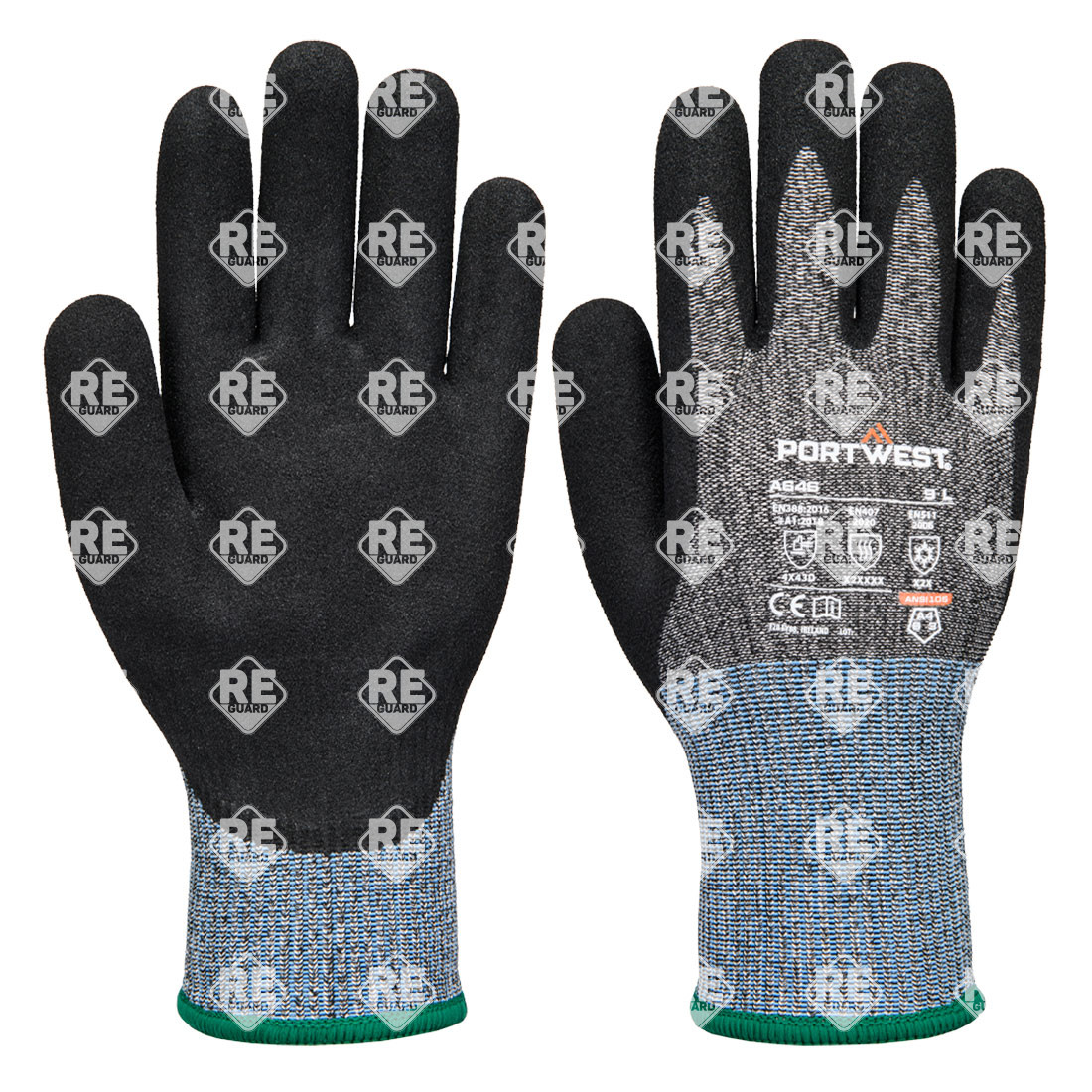 Vis-Tex Winter Cut D13 Nitril-Handschuh Schwarz L