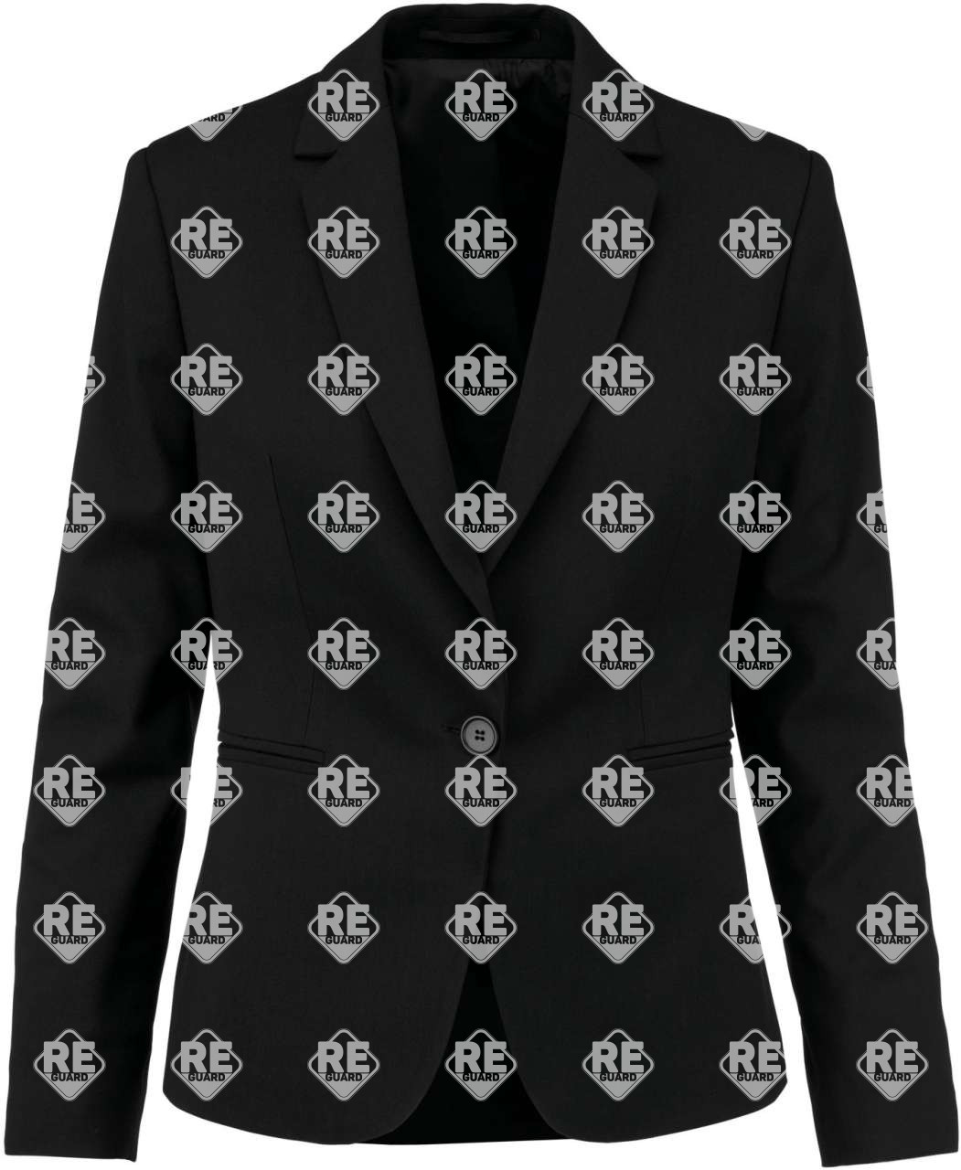 Damenblazer aus mischgewebe anthrazit meliert 34