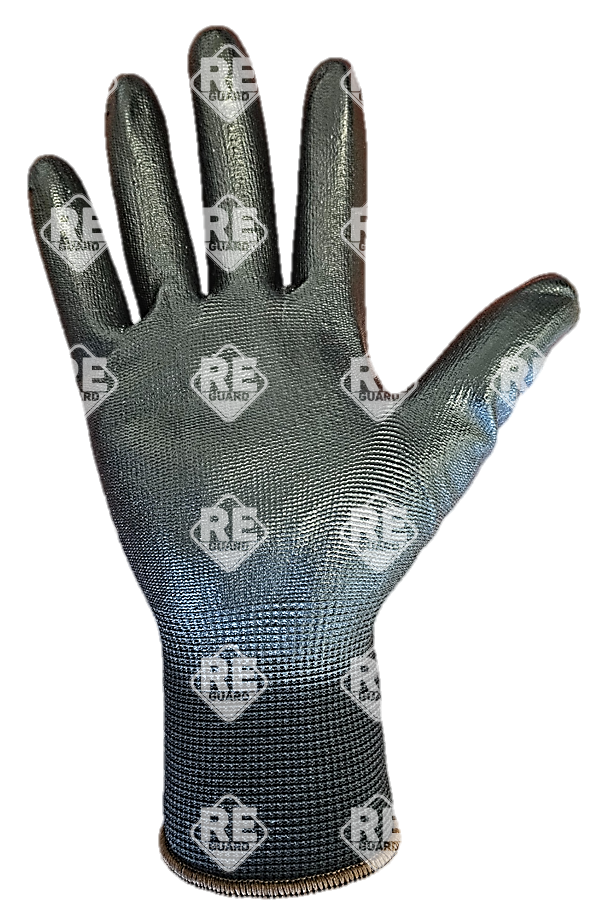 Guarder Polyester Handschuh mit PU beschichtete Handfläche schwarz Gr: 6