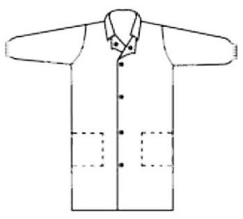 Poligard laborköpeny 40 g patentos, fehér, zseb nélkül M