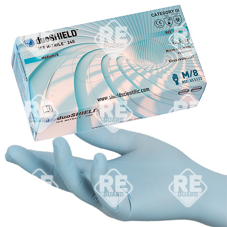 DuoShield ICE NITRILE 240 puderfreier Handschuh 100St/Box XS