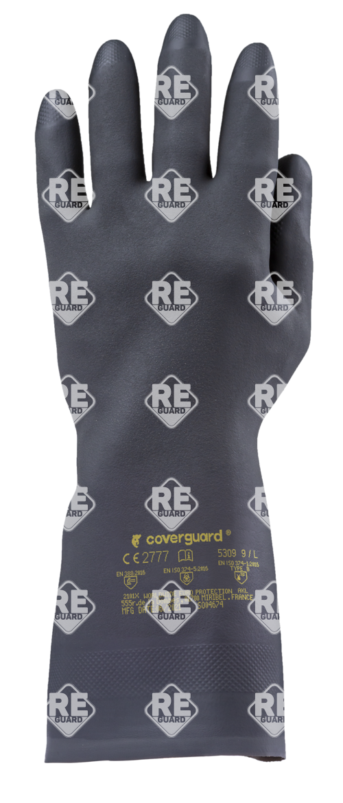 EUROCHEM 5310 schwarze Neoprenhandschuhe, Baumwolle beflockt 7