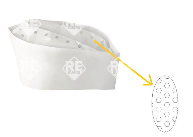 Schiffchen Guarder weiß mit rotem Streifen