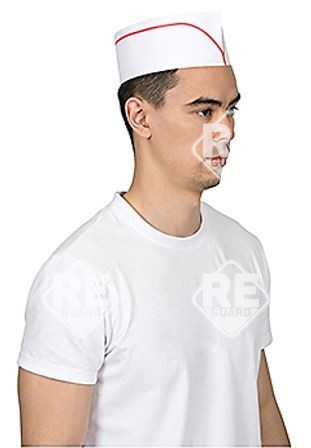 Schiffchen Guarder weiß mit rotem Streifen