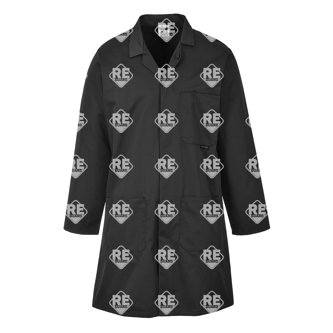 Standard Labormantel Schwarz L