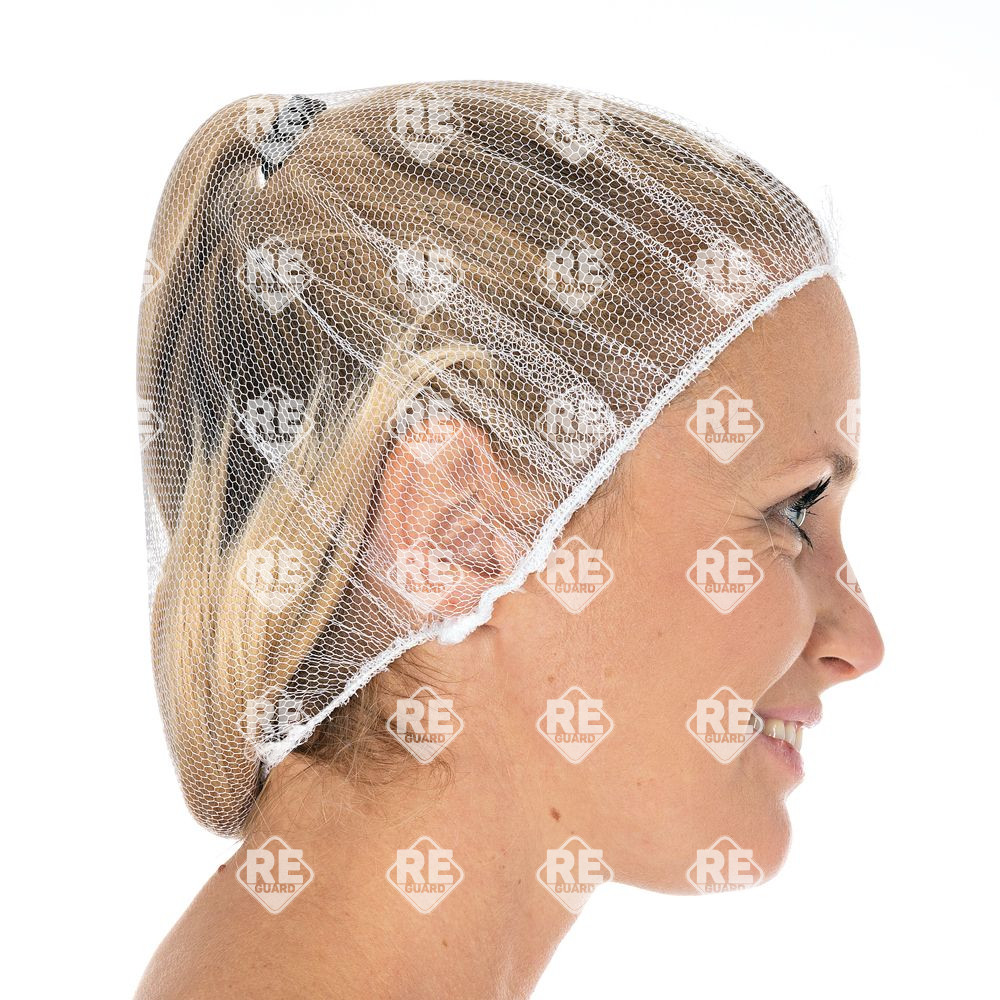 Baretthauben Honeycomb | Nylon Weiß 53cm