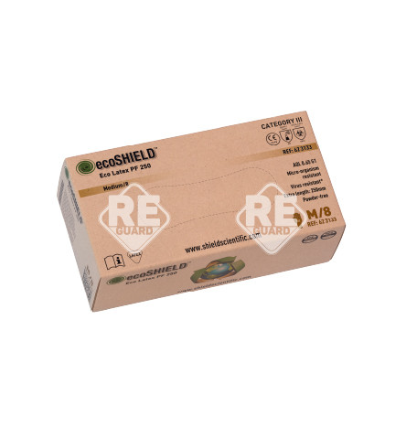 ecoSHIELD Eco Latex 250 puderfreier Einweghandschuh 100St/Box XS