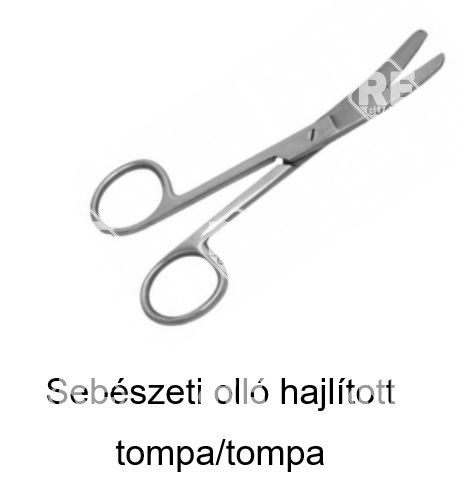 Sebészeti olló egyenes T/H 14cm