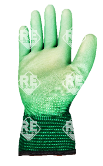 Guarder Polyester Handschuh mit PU beschichtete Handfläche grün Gr: 10