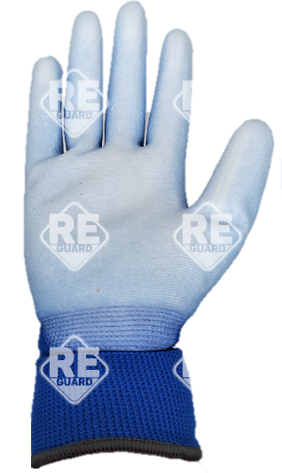 Guarder Polyester Handschuh mit PU beschichtete Handfläche blau Gr: 10