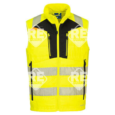 DX4 Hi-Vis Softshell Winterweste Orange/Schwarz 4XL