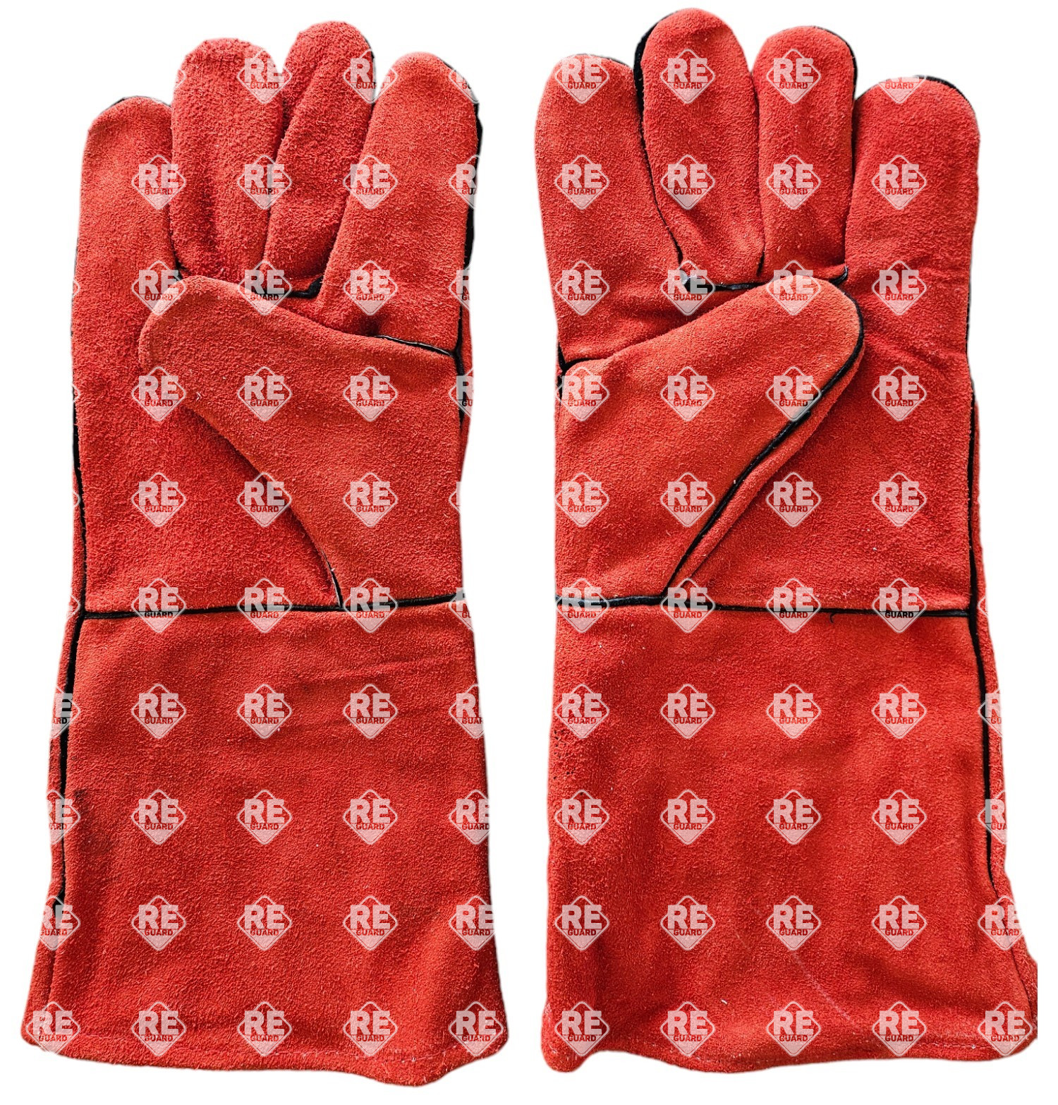 Guarder Schweißhandschuhe aus rotem Rindsleder 10