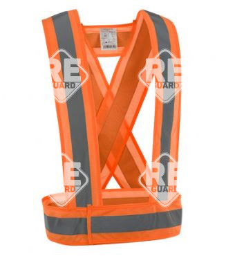 Reflektierender Schultergurt, orange,Herrengröße