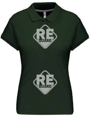 KA242 damen-pique-poloshirt mit kurzarm schwarz 2XL