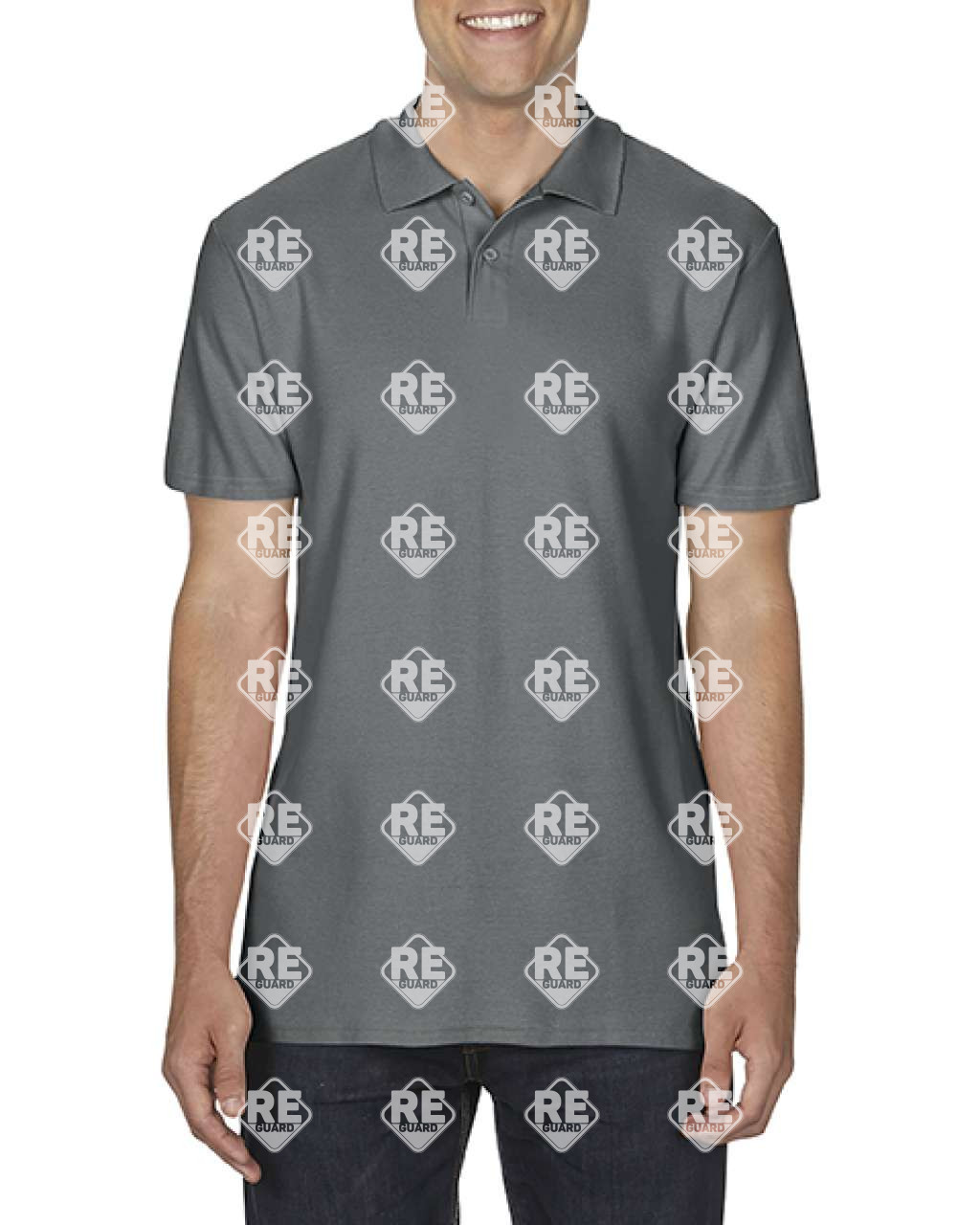 SOFTSTYLEÂ® POLOSHIRT AUS DOPPELTEM PIQUĂ‰ FĂśR ERWACHSENE Black 2XL
