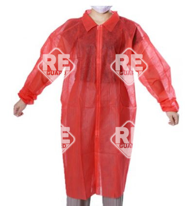 Besuchermantel Guarder mit Klettverschluss PP 25g rot XXL