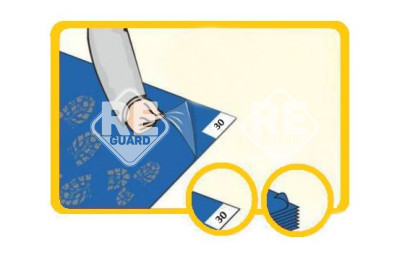 Antibakterielle Klebematte 45x115 30-lagig 10 Pak/Krt blau