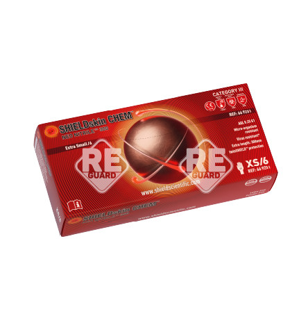 SHIELDskin CHEM NEO NITRILE 240 puderfreier Handschuh 40St/Box XS