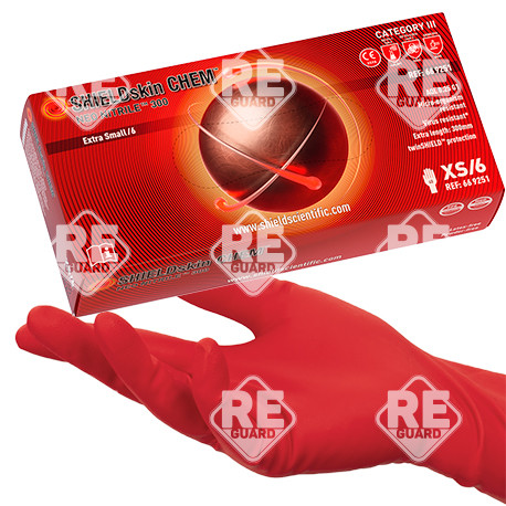 SHIELDskin CHEM NEO NITRILE 240 puderfreier Handschuh 40St/Box XS