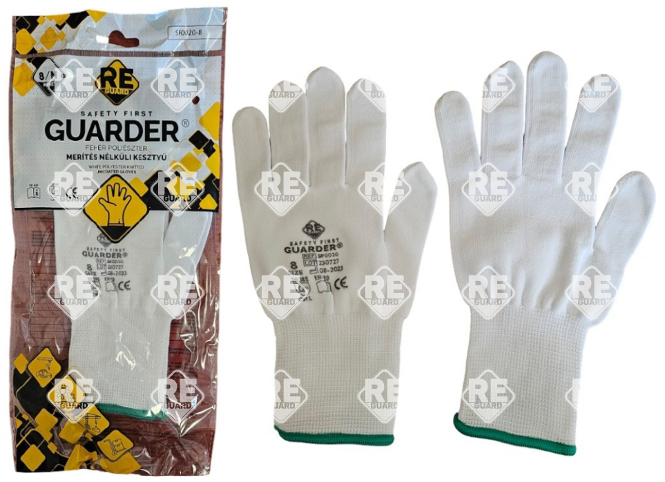 Guarder Polyester Handschuh ohne Beschichtung Gr: 6