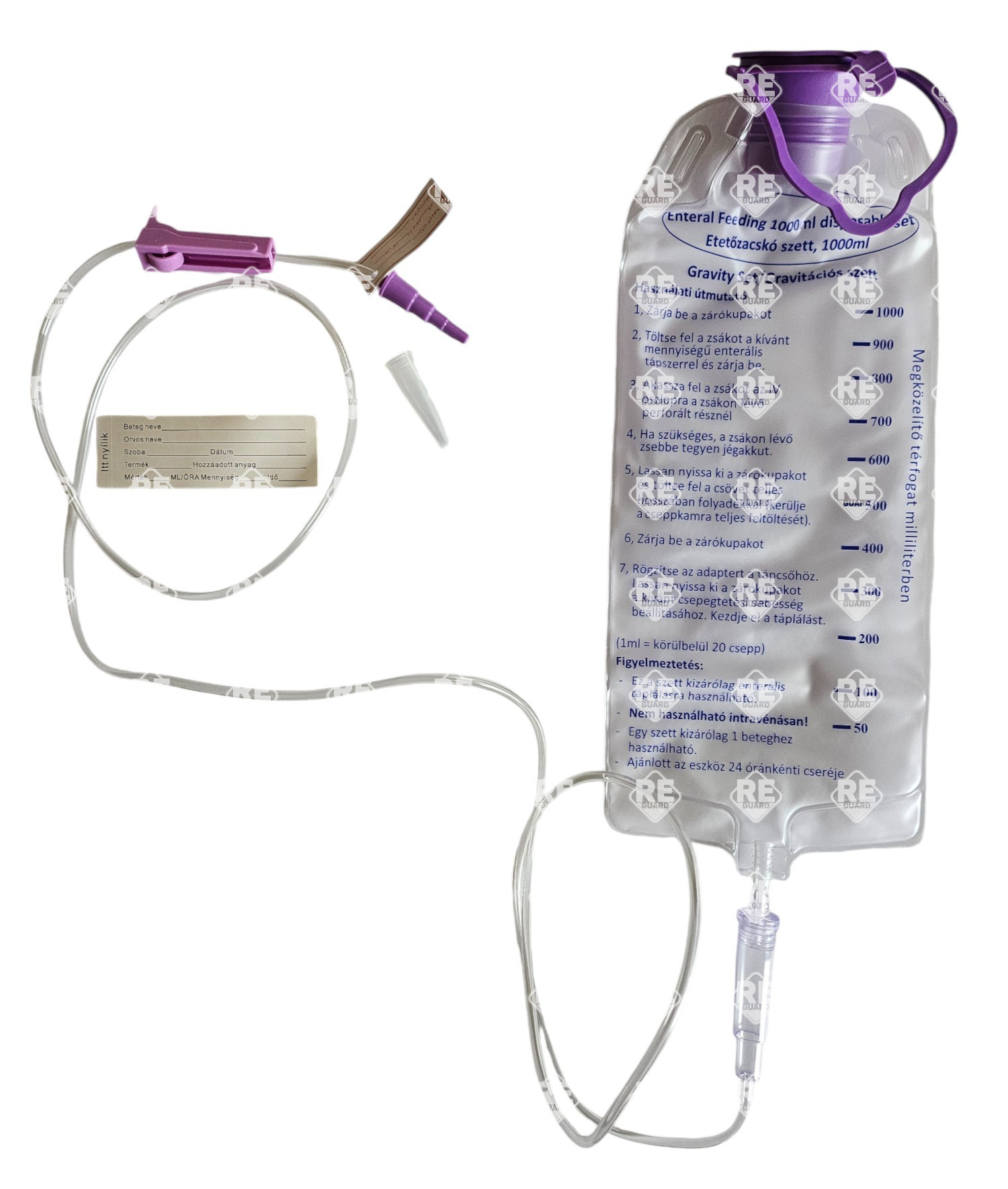 Enterales Ernährungsset, Schwerkraft, 1 Liter