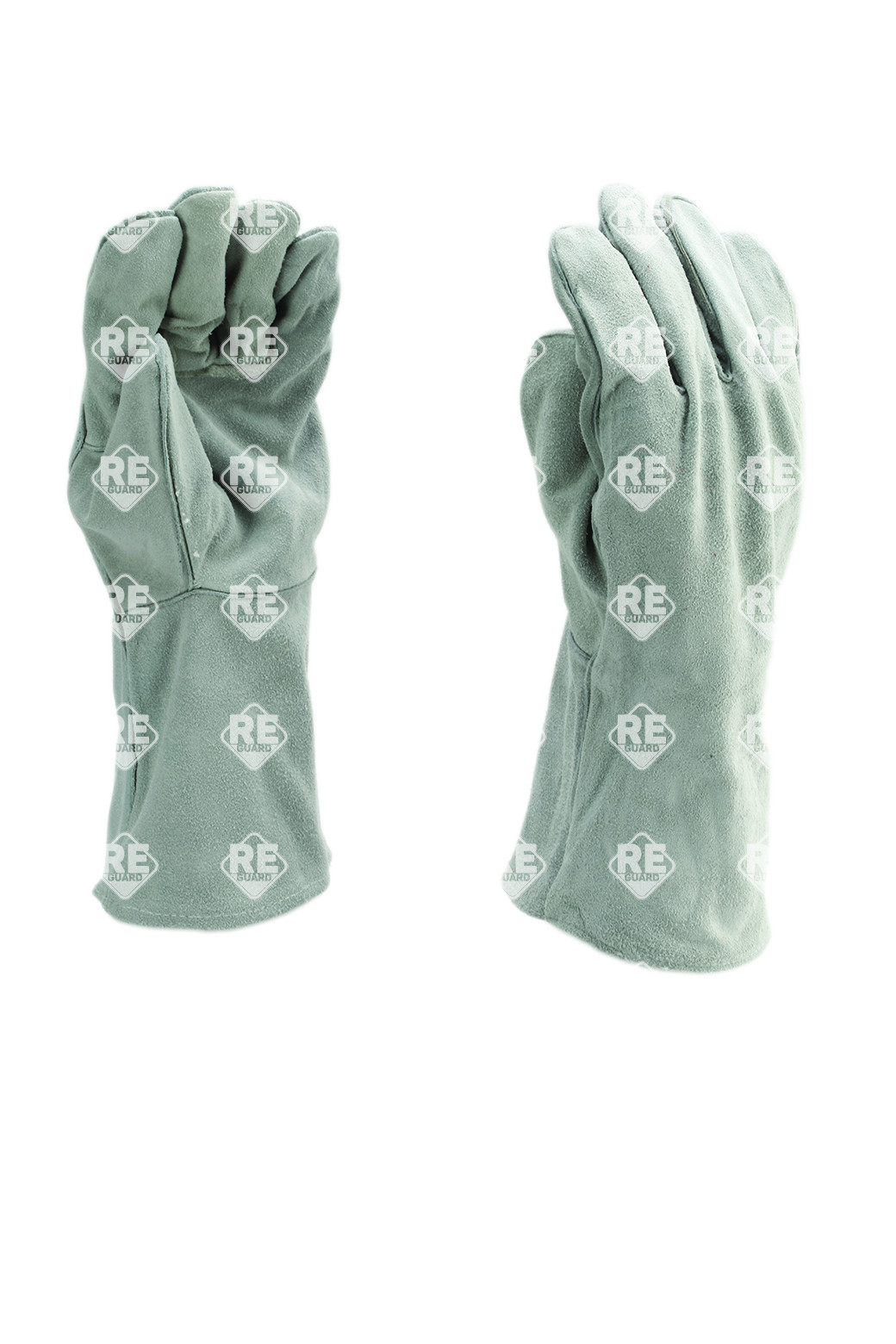 Ötujjas, béleletlen marha hasítékbőr hegesztő védőkesztyű láng és kontakt hő ellen