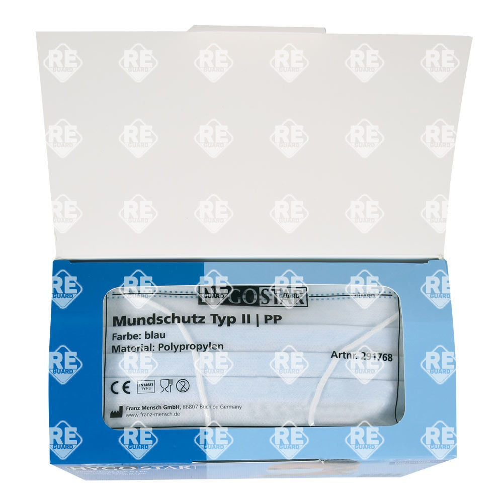Mundschutz Hygostar Typ II, 3-lagig, PP, einzeln verpackt