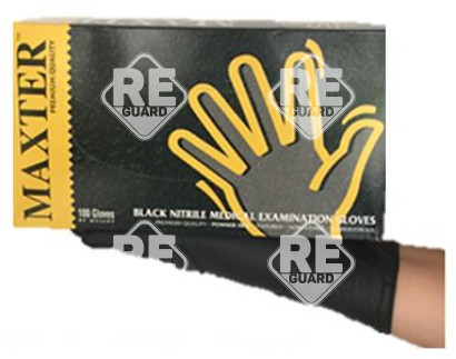 MAXTER Nitril Schwarz (5.5g | 5.0mil)  puderfreier Handschuh XXL