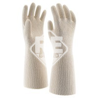 Zwirnhandschuh, Größe 8, mit langer Manschette, 2 Fäden