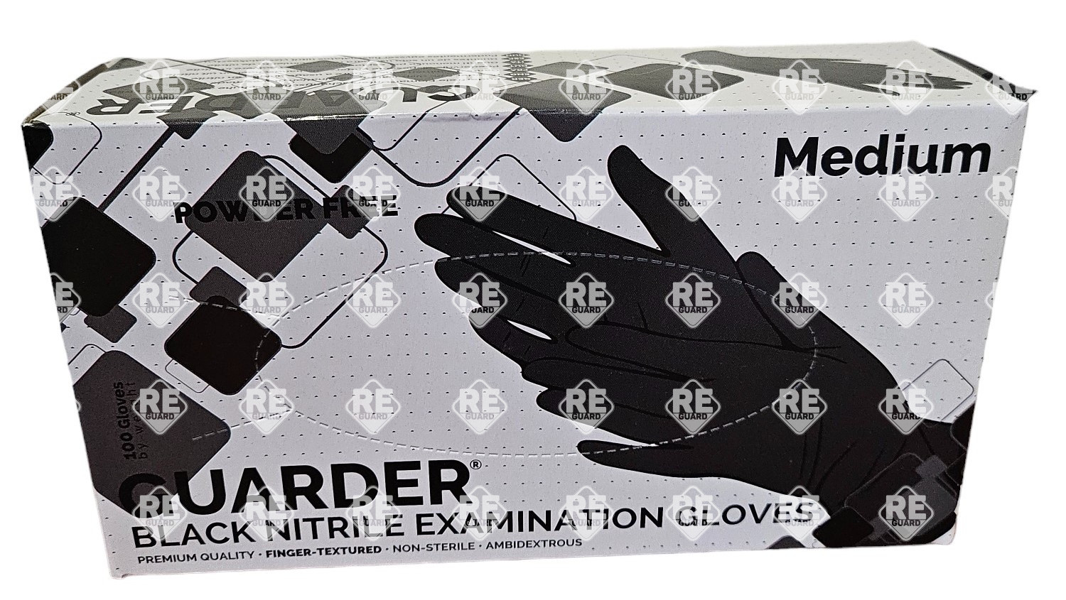 GUARDER Nitril Schwarz (3.6g | 3.2mil)  puderfreier Handschuh S