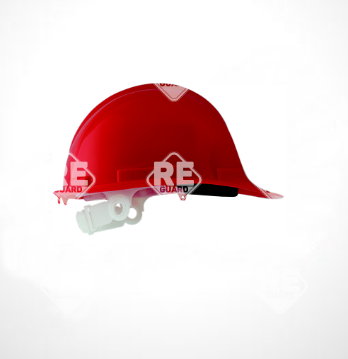 PP-Helm, weiß, Verschluss mit 6 Stufen,Stirnband