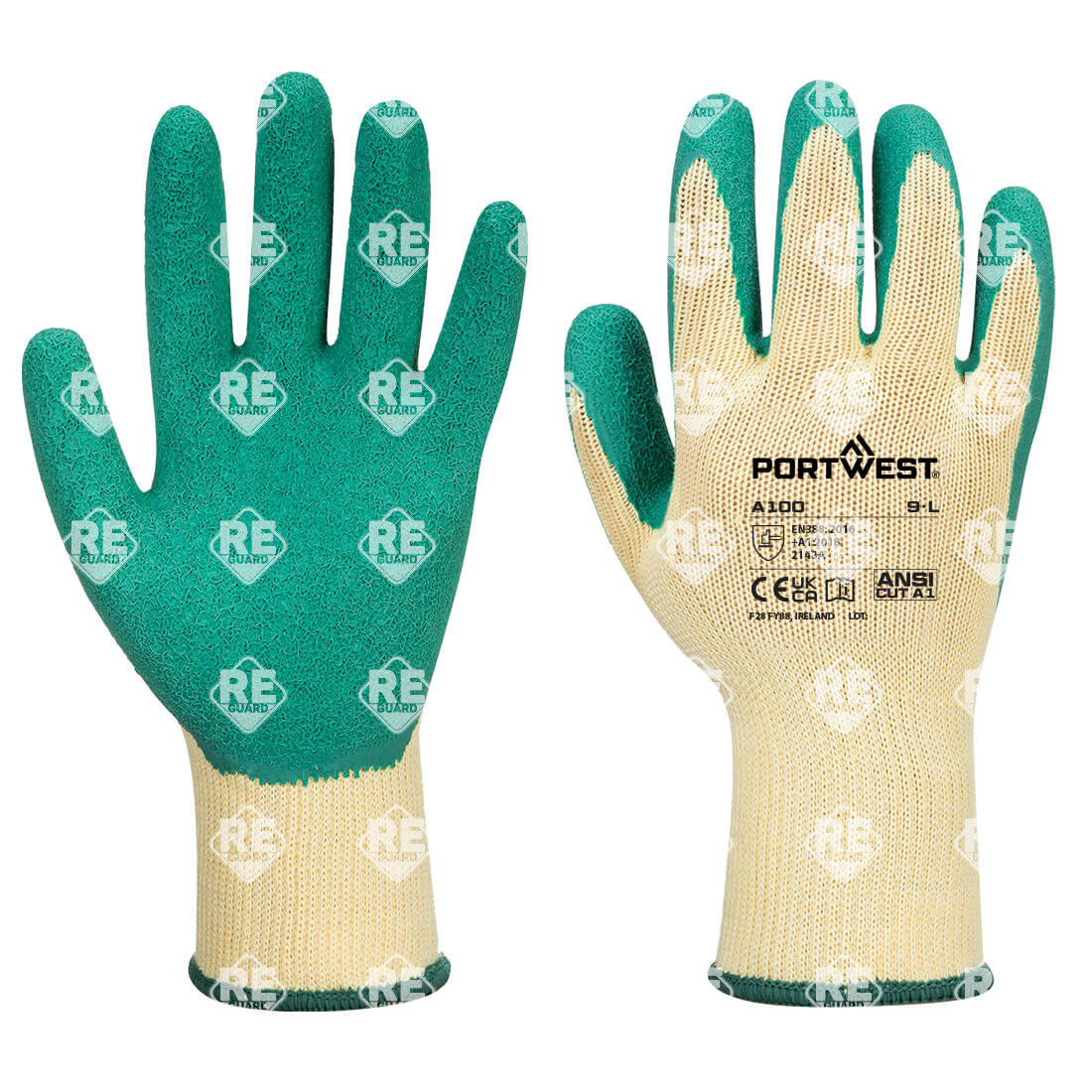 Grip Latex-Handschuh grün L