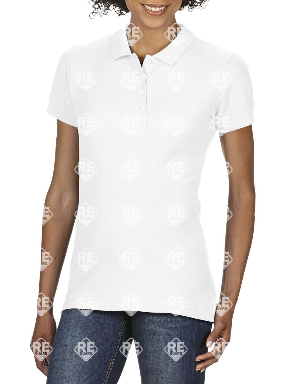 SOFTSTYLE® POLOSHIRT AUS DOPPELTEM PIQUÉ FÜR DAMEN Black 2XL