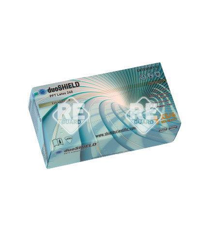 duoSHIELD PFT Latex 240 puderfreier Handschuh 100St/Box XS