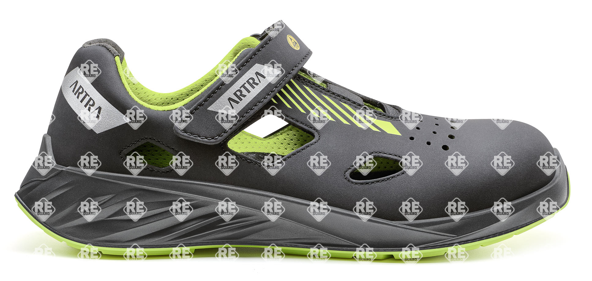 ARTRA ARYA 300 618080 S1 PL ESD schwarz/gelb sandal 35