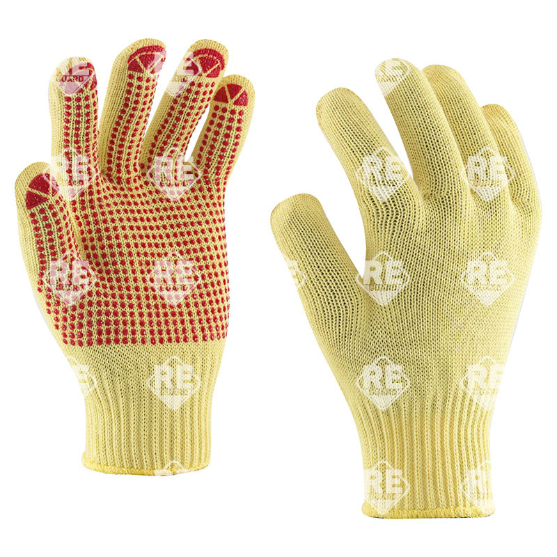 Kevlar-Handschuh, Größe 9, gepunktet, zweifädig