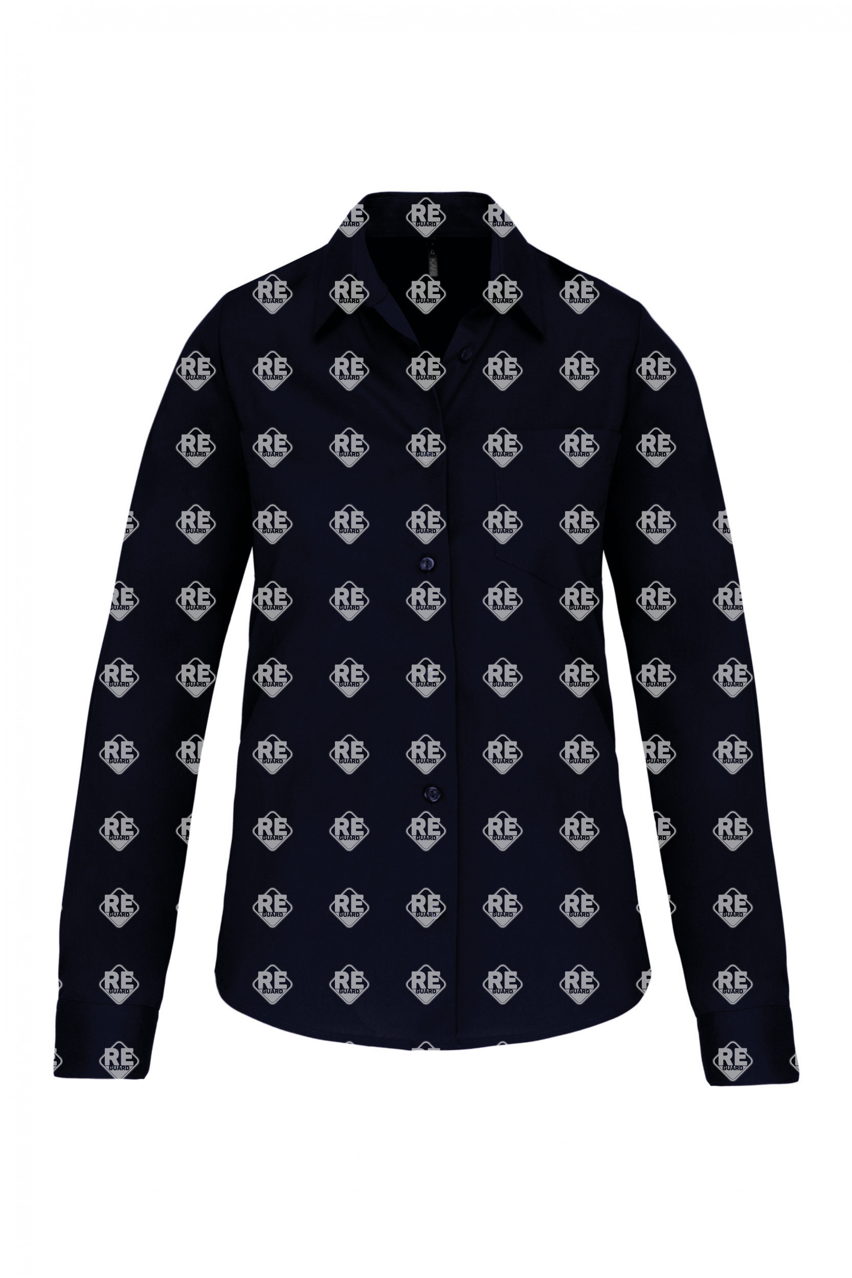 KA542 DAMEN-LANGARMHEMD AUS BAUMWOLLPOPELINE black 2XL