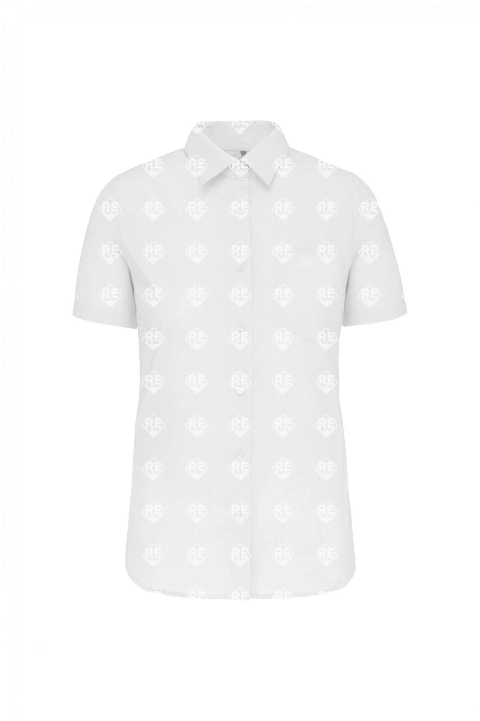 KA544 DAMEN-KURZARMHEMD AUS BAUMWOLLPOPELINE black 2XL