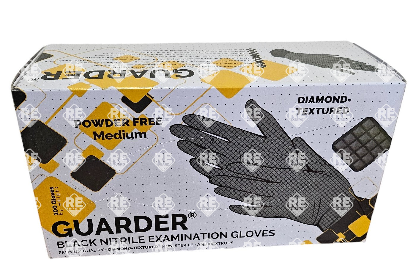 Guarder Nitril Schwarz Diamond Premium Strong (8.4g | 7.0mil) pf Handschuh XXL