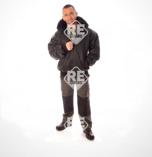 Rock Pilotenjacke, schwarz, Größe 2XL