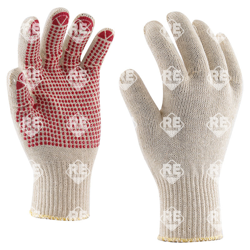 Gepunkteter Zwirnhandschuh, Größe 10