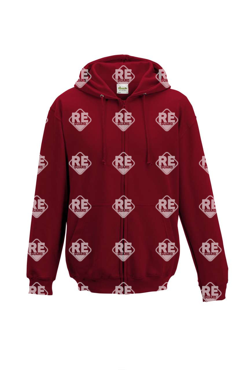 Pullover AWD Just Hoods 050, Rundhalsausschnitt, mit Kapuze, mit Reißverschluss, weiß 2XL