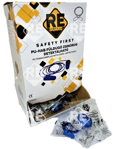 Guarder Pu Schaumstoff-Ohrstöpsel mit Kabel - Erkennbares Blau