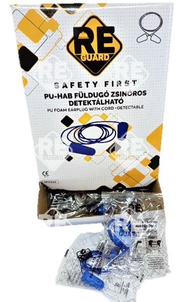 Guarder Pu Schaumstoff-Ohrstöpsel mit Kabel - Erkennbares Blau