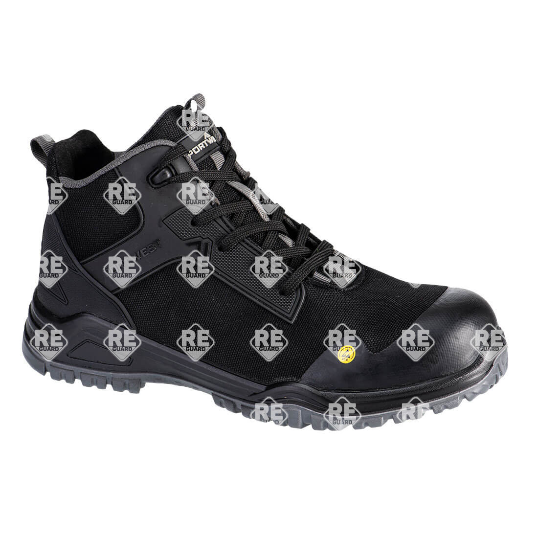Bevel Composite Mid Boot S3S ESD SR FO Schwarz/Grau 38