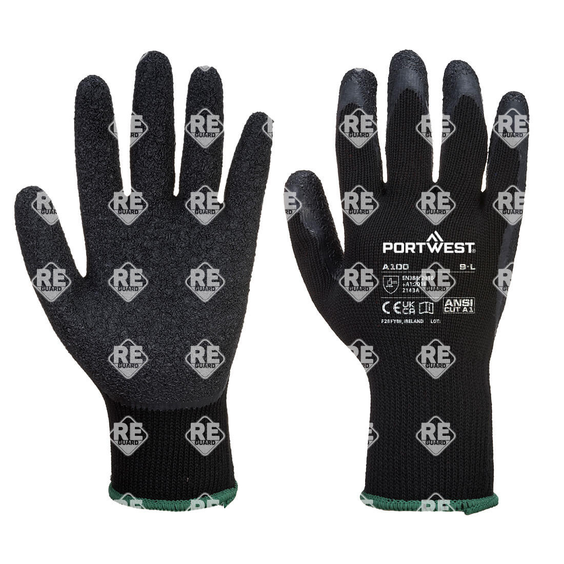 Grip Latex-Handschuh grün L