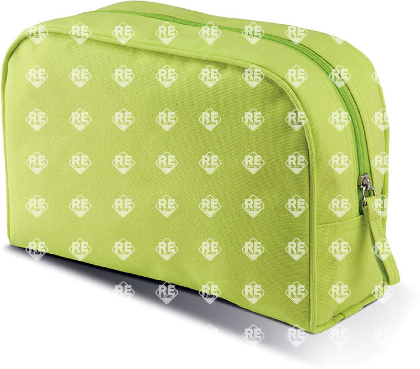 Kosmetiktasche aus baumwollcanvas KIMOOD gebranntes limettengrün